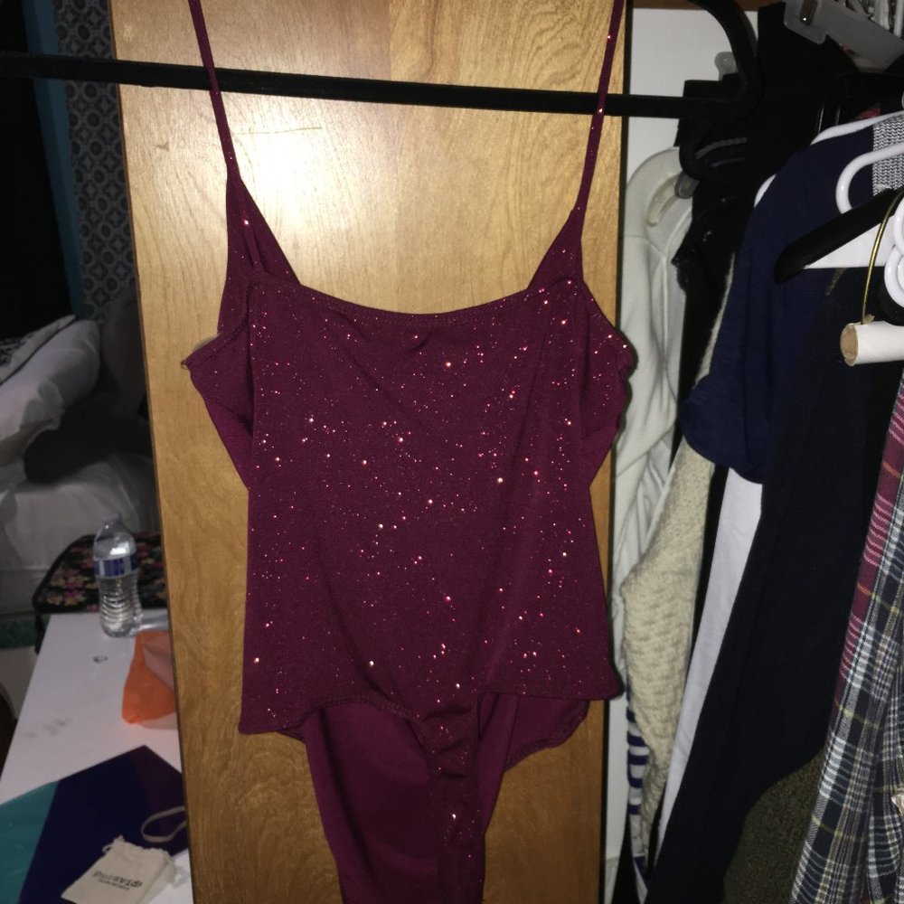 Red Sparkly Bodysuit